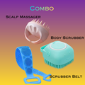 Combo - Scalp Massager + Body Scrubber + Scrubber Belt