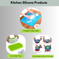 Combo - Silicone Baking mat + Ice Cube Tray + Strectable Lids