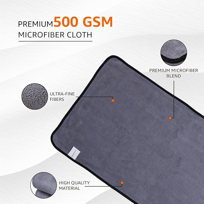 Microfiber Cloth - 3 pcs - 40x60 cm - 500 GSM