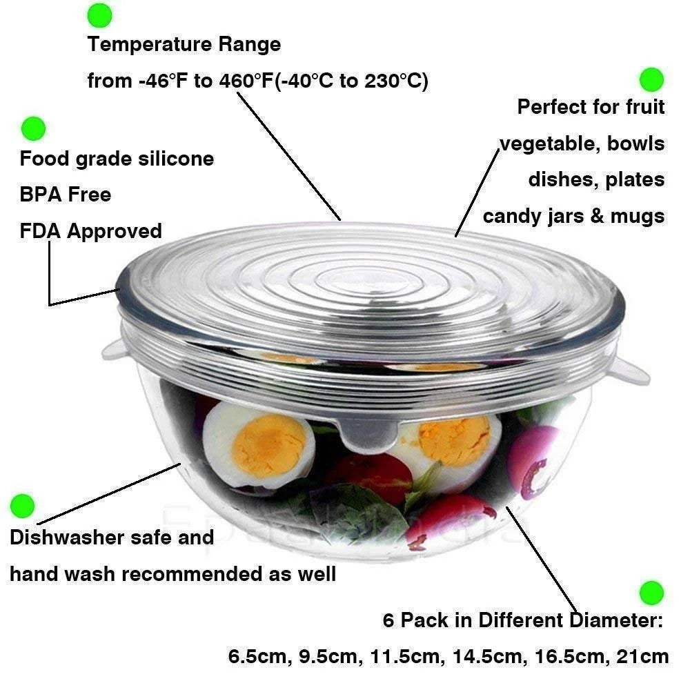 Combo - Silicone Baking mat + Ice Cube Tray + Strectable Lids