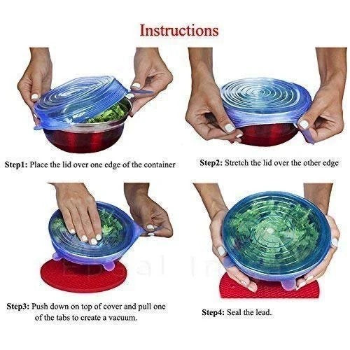 Combo - Stretchable Lids + Ice Cube Tray + Quick Dry Magic Towel